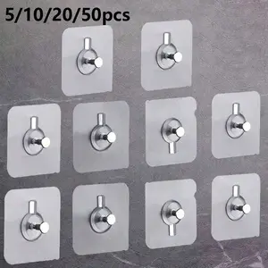 5/10/20/50pcs No-Drill Wall Hooks, Sticky Adhesive Hooks for Picture Frames, Artwork, Wedding Photos, Self-Adhesive Screw Patch Paint Hook
