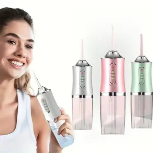 Portable Rechargeable Water Flosser with 4 Replacement Nozzle, 1 Set Oral Irrigator for Home & Travel, Personal Oral Care Appliance, Waterflosser