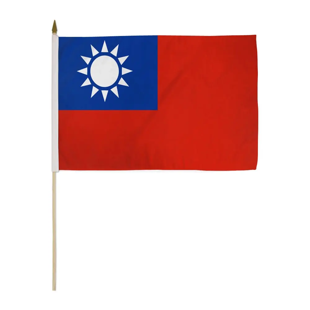 Flags Importer 12x18in Wooden-Plastic Stick Flag, Bright Print Banner for Festive Decor, Home Supplies