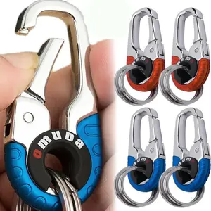 Stainless Steel Key Holder Car Keychain Keyring Men Key Chain Camping Climbing Connect Buckle Auto Car Accessories