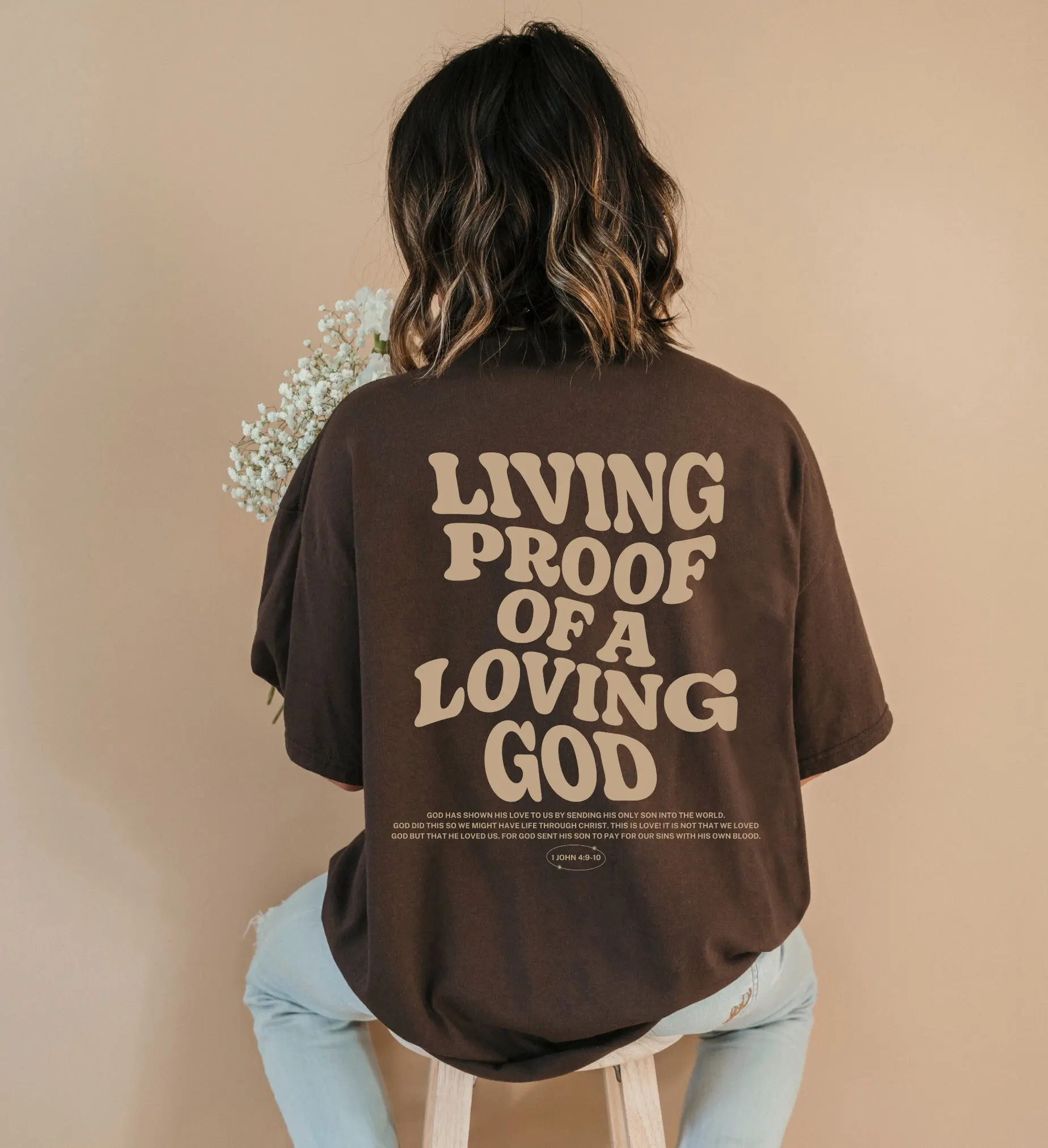 Aesthetic Christian Shirt For Men Christian Apparel Brown Jesus T-shirt Christian Streetwear Clothing Bible Verse T Shirt Christian Men Gift