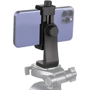 Universal Smartphone Mount Holder - Compatible with Tripods & Stands (1/4 Inch Screw). Rotates 360? for Vertical & Horizontal Adjustments. Secure Grip for  Phones