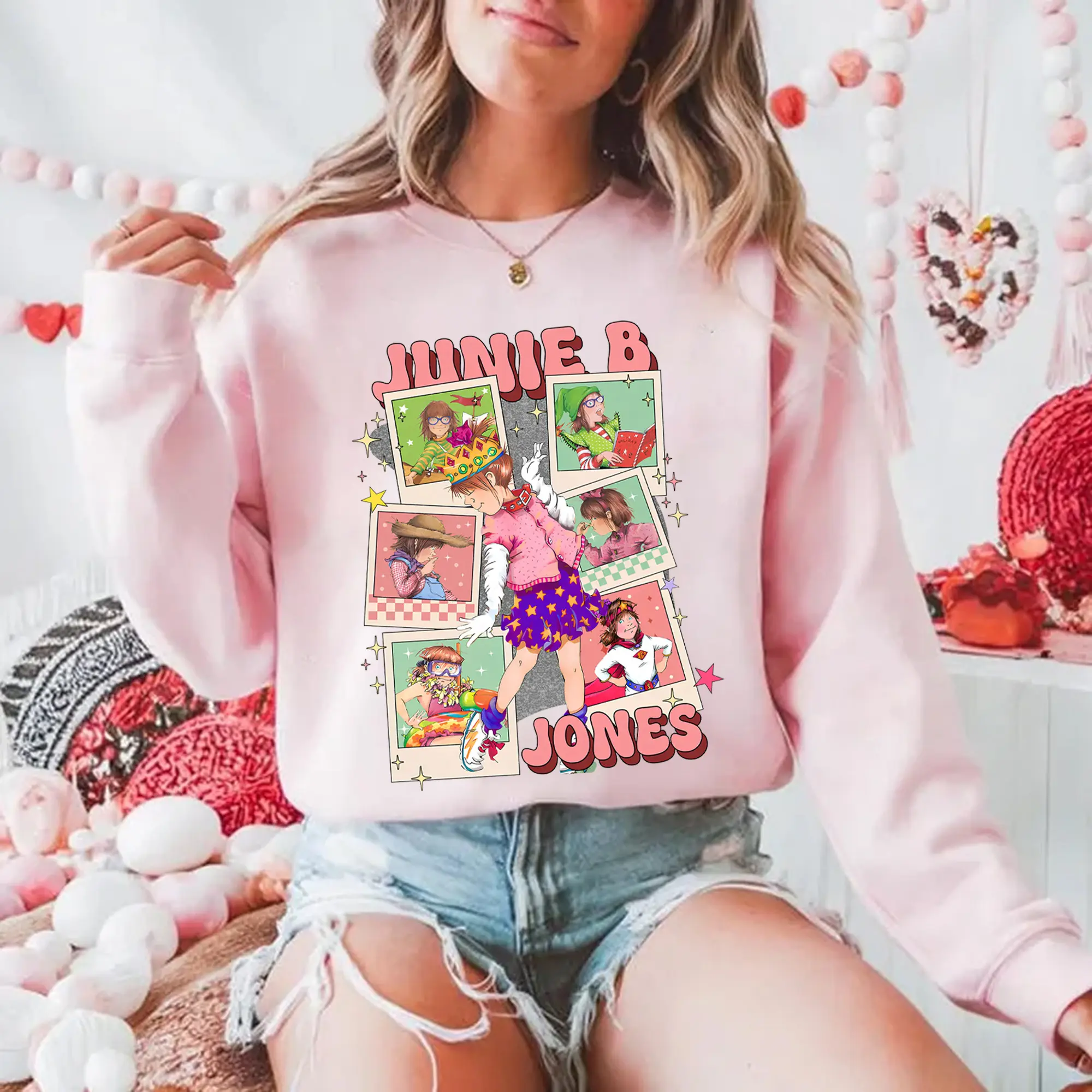 Junie B Jones Sweatshirt, Teacher Library Book Club Kindergarten School Shirt, Junie B Teacher Hoodie, Children's Character Tee S