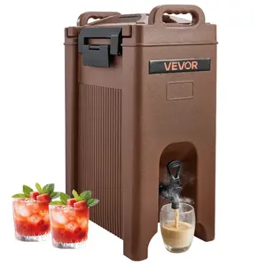 VEVOR Insulated Beverage Dispenser, 5 Gal/19L Hot and Cold Beverage Server with Spigot Handle, Food - Grade Thermal Drink Dispenser Cooler for Tea Coffee Water in Cafes Restaurants, 2 Pack, BlackVEVOR Super Brand Day