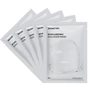 SKINETRY Bio Collagen Face Mask, 5-Pack Hydrating Face Masks with 7 Peptides, Hyaluronic Acid, Niacinamide, Centella, Rose Water, Ceramide, and B5, Glass Skin Tightening&Lifting American Sheet Masks