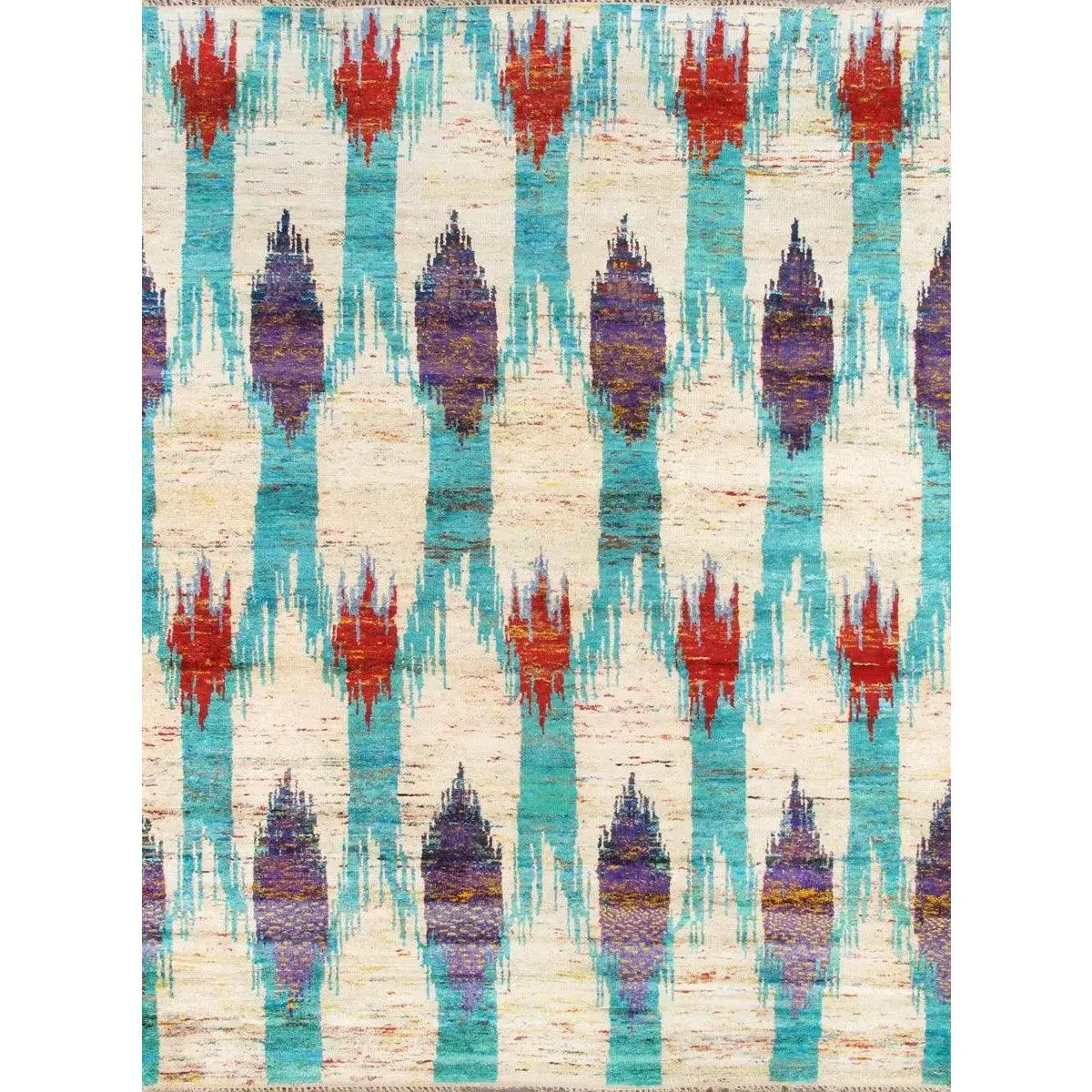 Canvello Modern Sari Silk Hand-Knotted Area Rug- 9' X 12'