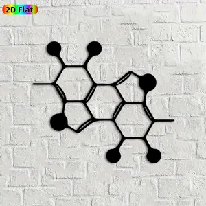 1pc Molecule Metal Wall Art,Molecule Statue Mural, Ideal Gift for New Year, Christmas, Science Decor Enthusiasts, Rust-Resistant Metal Wall Decor Wall Sculptures, Perfect for Home Wall & Garden Fence, Unique Scientific Metal Wall Decor