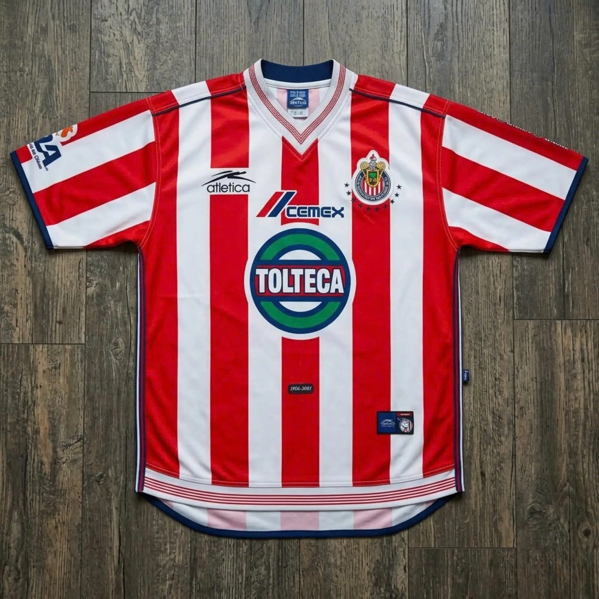 Chivas De Guadalajara 2000-01 Home Jersey Soccer, Unisex Men and women jersey