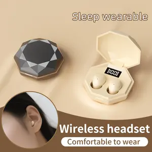 Small Mini Invisible Earbuds 5.4Wireless Bluetooth for Small Ears Low Profile Tiny Discreet Hidden Sleeping Earbuds for Work Sleep Ear Buds Invisible Headphones Buds