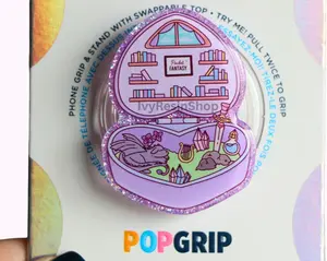 Fantasy Pocket Purple Kindle Grip | Spring Resin Handmade Phone Grip