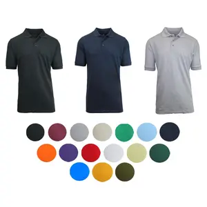 Men's 3 Pack Short Sleeve Classic Pique Polo Shirt