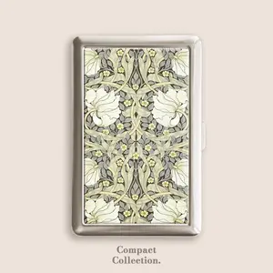 Art Nouveau William Morris Flower Floral Pimpernel (1876) Cigarrette Case Zigarettenetui Wallet Vintage Metal 100s Blunt Holder