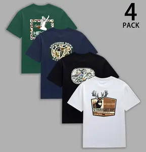 Men's letter and camouflage printed short sleeved T-shirt, regular fit casual round neck T-shirt for daily wear, all season men's top, bicycle T-shirt