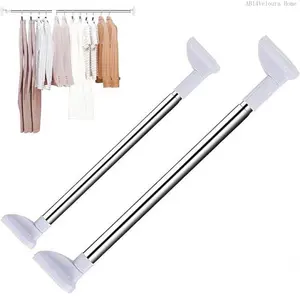 Drill-free Telescopic Tension Rod for hanging Clothes, Adjustable Nonslip Clothing Drying Rod, Stainless Steel Curtain Hanging Rack, Various sizes, easy to install.for Bathroom, Window, Closet, Room DividerEverlanelnspired17AB14Veloura Home