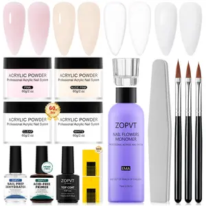 Acrylic Nail Powder Set, Acrylic Nails Kit, Clear/nude// Colors, Ultra-Fine Granules, Ideal for Acrylic Nails & 3D Carving, Long-Lasting Finish