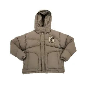 Loved n Blessed Puffer Jacket Grey
