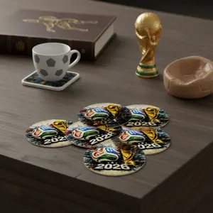 Soccer-Inspired Coaster Set (5 Pack)