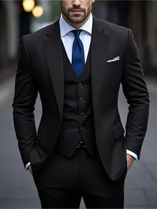 Men'S Three-Piece Suit, Including a Jacket, Trousers, And Vest, Suitable for Weddings And Important Occasions, Tuxedo Suits