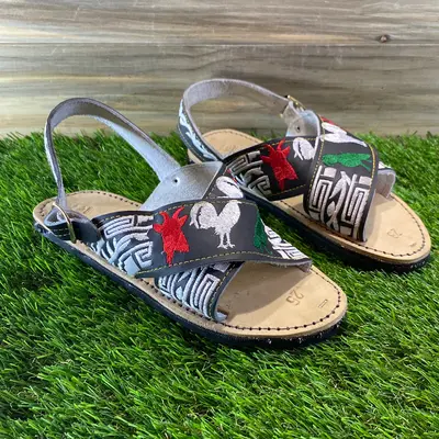 Plata Huaraches Piteados De Mujer Huarache Cruzado Acolchado De