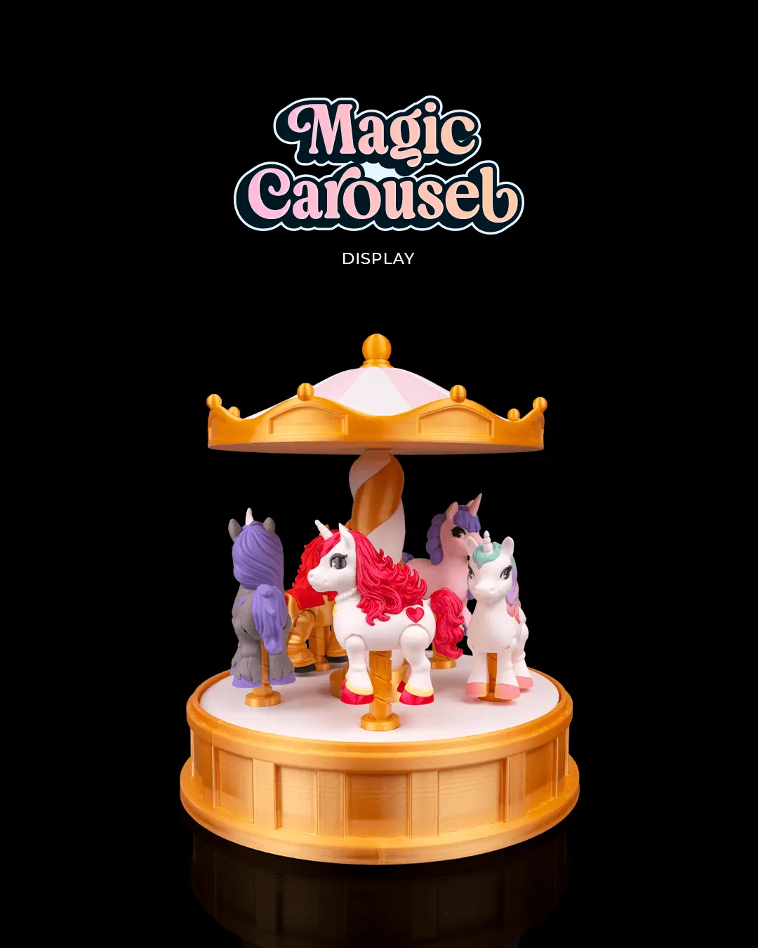 Magic Carousel Fantasy Collectible Display Desk Decor Gift