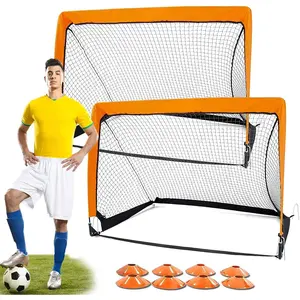 Portable Soccer Goal Pop Up Soccer Net for Kids and Adults with 210D Oxford Fabric & Extra Stakes,Birthday Gift & Fun for Backyard and Soccer Training
