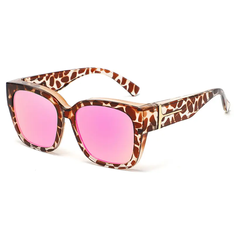 Tortoiseshell Frame, Pink Coated Lenses