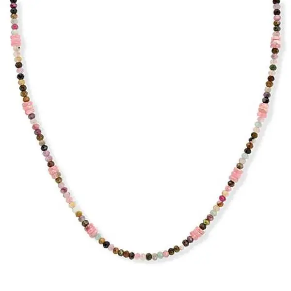 Mine Finds by Jay King Multi-Colored Tourmaline & Rhodochrosite Beaded 18" Necklace