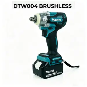 Makita DTW004 18V Brushless Impact Wrench, Cordless Nut Remover,  Power Tool for Automotive Repair and Construction Equipment Maintenance, 1/2-inch Drive, 630 Nm Nut Removal Torque, Includes Battery and Charger