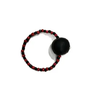 Red Black Beads with Ojo De Venado Protection bracelet