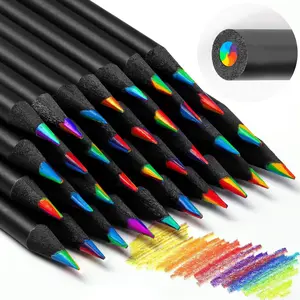 Summer Spring Gift  18 Pack Rainbow Colored Pencils, 7 Color in 1 Rainbow Pencils for Kids, Colorful Wooden Pencils Bulk Art Supplies for Adults Drawing