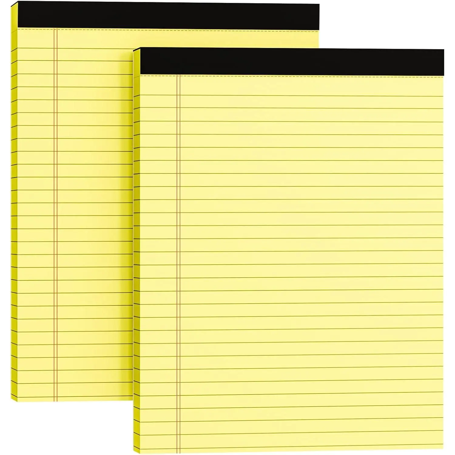 Legal Pads 8.5 x 11, 2 Pack Yellow Note Pads 8.5 x 11 Writing Pads, Wide Ruled Legal Notepads, Lined Pads of Paper Yellow Paper Pads, 30 Sheets Per Notepad for School, , Office, Business