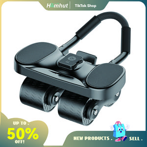 ab roller wheel workout Abdominal Fitness Wheel for Core Muscles Training Automatic Rebound Ab Roller with Timer