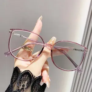 Sparkling Frame Photochromic Myopia Glasses for Women Oversized outdoor UV Near Sight Eyewear Fashion Eyeglasses Diopter To -4.0