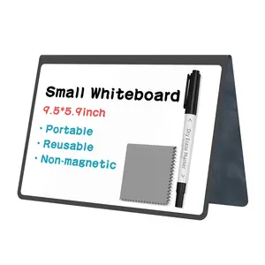 Small White Board Dry Erase, Double Sided Folding Whiteboards with Pen, Mini Portable Dry Erase Board for Study, Meeting, Doodling, Planning
