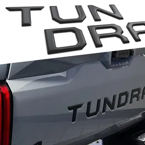 Upgrade Your Tundra: Matte Black Raised Tailgate Insert Emblem Letters for 2022-2026 Models - Stylish Accessories and Perfect Gift for Truck Drivers