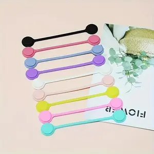 [Reusable Magnetic Silicone Cord Ties] 10pcs Magnetic Silicone Cable Ties - Reusable Cord Organizer for USB, Headphones & Keychains - Perfect Gift for Halloween & Christmas