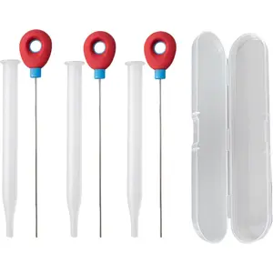 Cake Tester Set, 3-Pack Stainless Steel Baking Testers with Storage Case & Baking Guide, Reusable Cake Doneness Tester Tool for Cakes, Bread, Cupcakes & Brownies