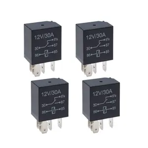 5 Pin 12V 30A Multi-Purpose Automotive Starter Relay - Heavy Duty Standard Relay for Car Motor (4 Packs)