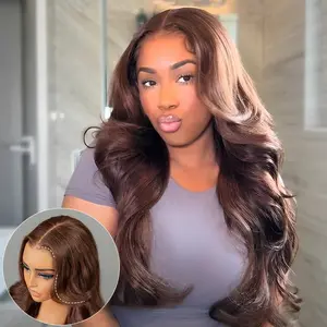 ISEE HAIR Face-Framing Layered Cut Body Wave 7*5 Wear Go Glueless Wig With Curtain Bangs Pre Bleached Mini Knots Pre-Cut HD Lace Wig Outdoorfun #TikTokShopSpringGlowUp