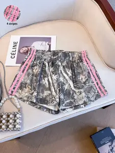 Women's Summer Casual Shorts, Loose-Fitting All over Print, Soft Breathable Fabric, Ideal for Daily Wear and Outdoor Activities