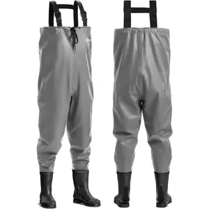 Chest Waders - 2-ply Nylon/PVC  Lightweight Fishing Waders for Men & Women with Boots