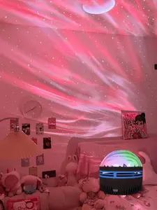 Home Aurora Borealis Projector Lighting Solution For Bed House Decoration Bedroom Desktop Projection Night Light Sleeping Aid Multi Function LED Projection Bedroom Study Living Room Full Scene Smart Aurora Projection Light Halloween Christmas Birthday