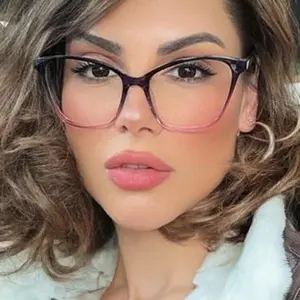 JOLENE Women Eyeglasses CAT EYE Clear Lens Shadz Glasses Oversized GAFAS insta Blue Light Blocking Lenses