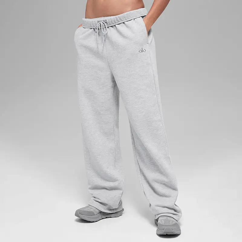 Alo Yoga Accolade Sweatpants Unisex Cozy French Terry Straight Leg Lounge Pants Oversized Loose Fit