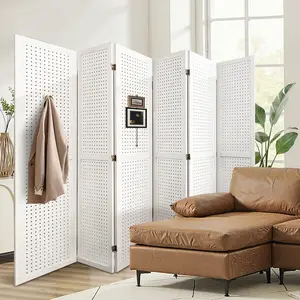 Solid Wood Folding Room Divider Privacy Screen