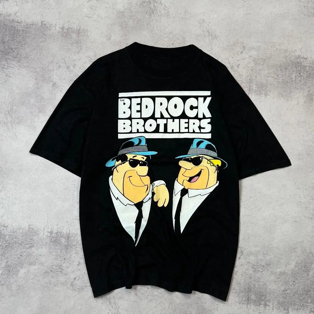 Vintage The Flintstones Fred And Barney Bedrock 1993 T-Shirt