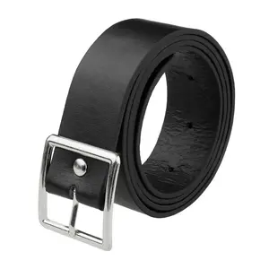INSPIRE CHIC Women's Leather Belts Black Waist Belt with Pin Buckle for Dress Jeans Square Silver Buckle