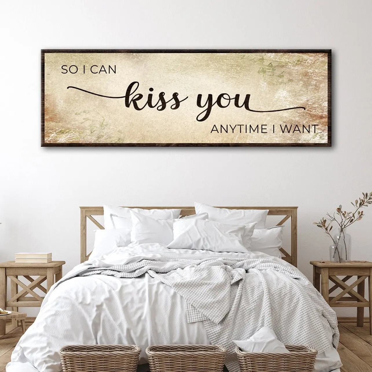 So I Can Kiss You Anytime Family Bedroom Wall Decor | Wedding Gift Sign Rustic Home Wall Art Décor | Bridal Shower Gift Poster No Frame