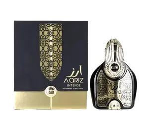 ARABIYAT PRESTIGE AARIZ INTENSE Unisex Eau de Parfum Spray - 3.4 fl oz (3-3.9 fl oz Range), Arabic-Inspired Aromatic Woody Scent, Cardamom Fragrance, EDP Liquid Colognes, Single Item