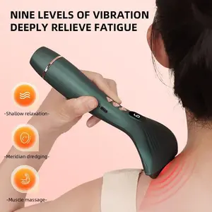 Electric Gua Sha Heating Massager, 9 Levels Vibration Muscle, 9 Modes, Face Neck Eye Massage, Multi-Functional Gua Sha Board